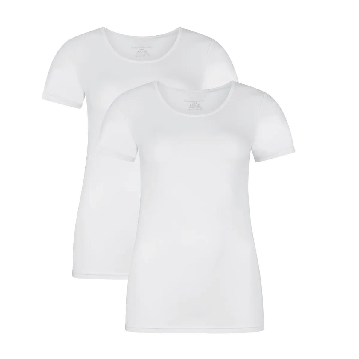 Bamboo Basics  KATE  T-shirts 2-pack dames  Wit
