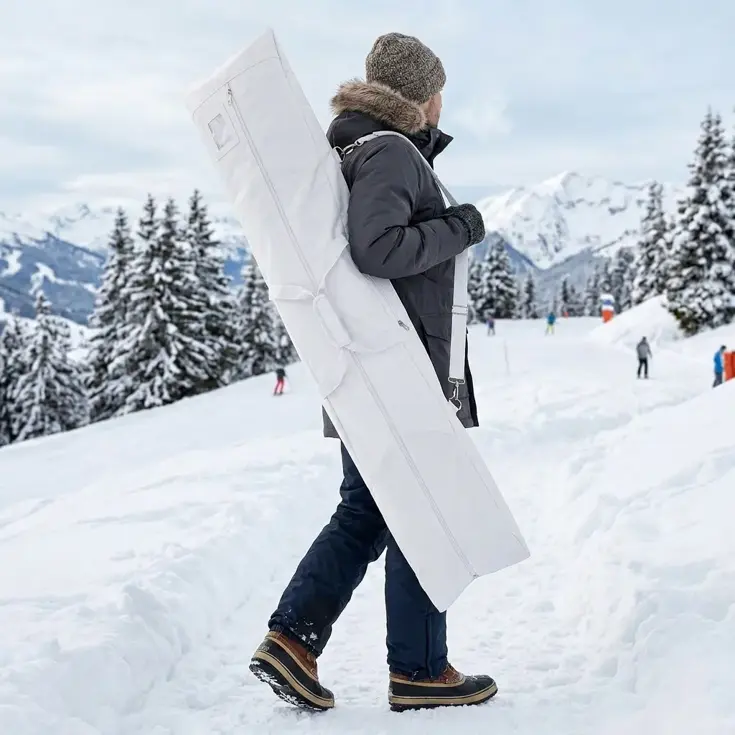 Waterafstotende snowboardtas 180x40x16 cm - Wit