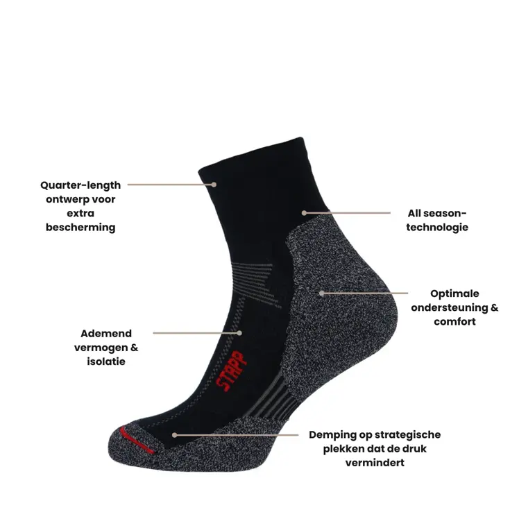 STAPP - Techno Boston Quarter - Wandelsokken