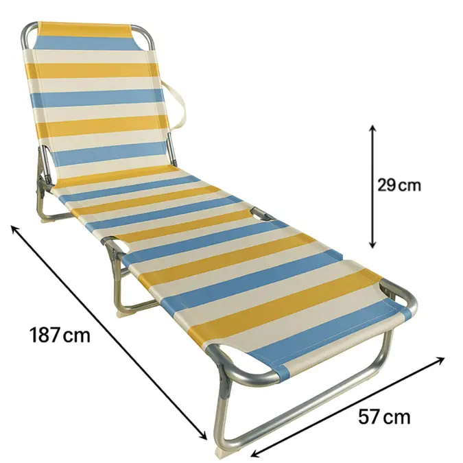 Ligbed 2x - Aluminium - Opvouwbaar - Hem