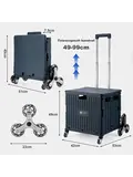 Boodschappenkrat - 50L - Trapwielen