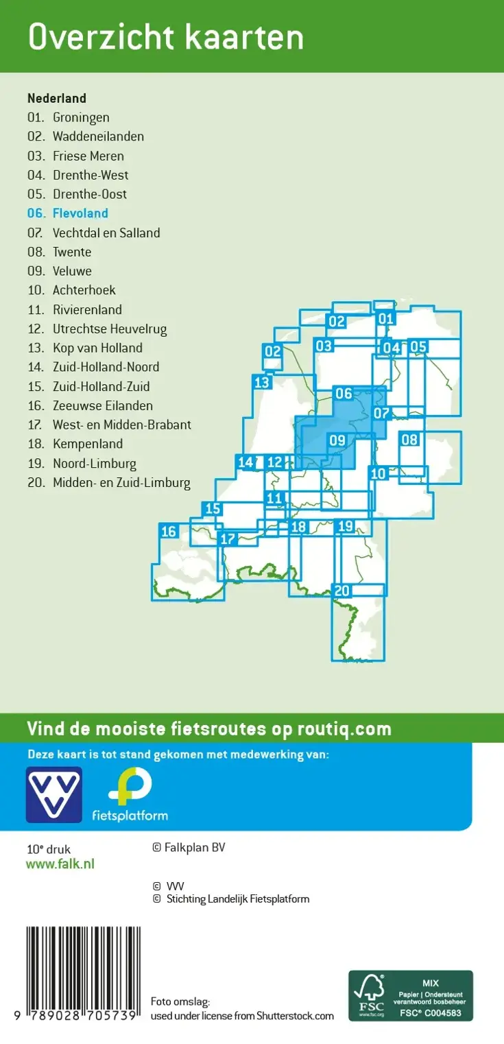 VVV Fietskaart 06 Flevoland Kop Overijssel