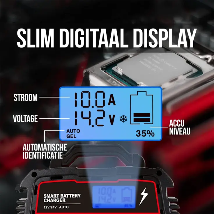 Industriele Acculader 12/24V - 5/10/25A
