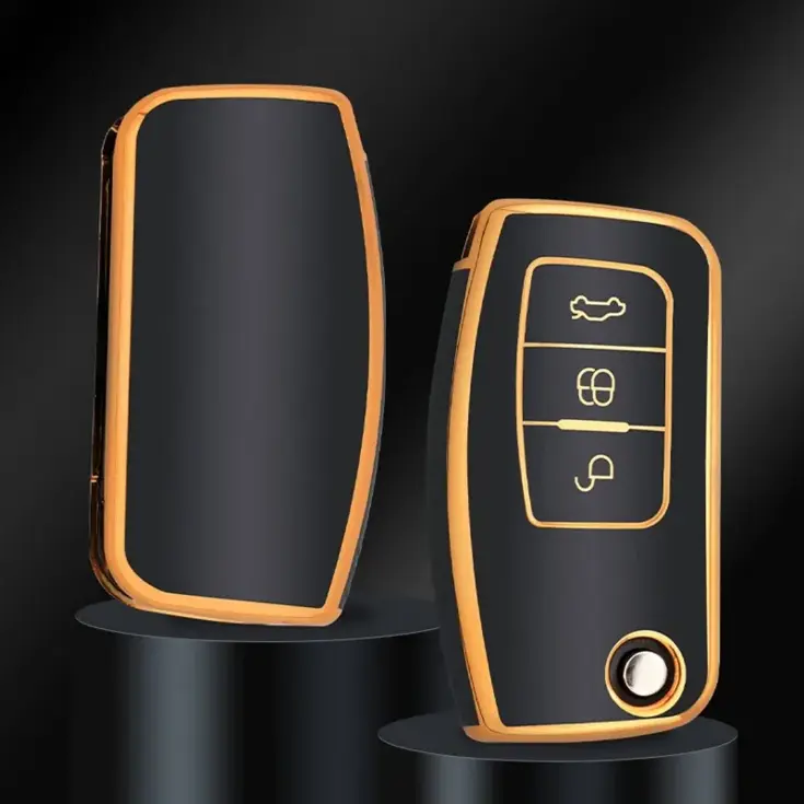 TPU Sleutelhoesje voor Ford goud G3