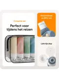 Reisflesjes en Toilettassen –14 delig- Pastel