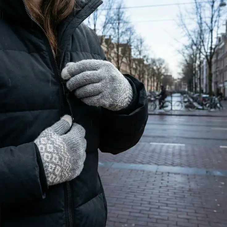 Touchscreen Handschoenen Winter - Grijs