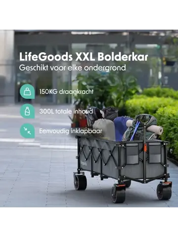 LifeGoods Bolderkar - 150KG
