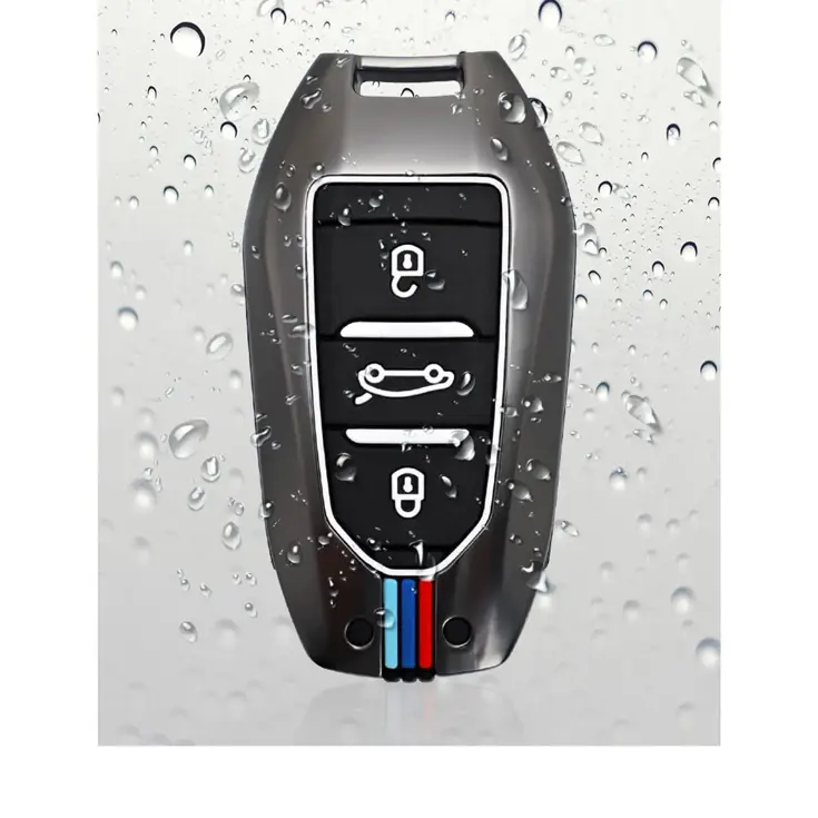 Metalen Sleutelhoesje voor Peugeot grijs B3