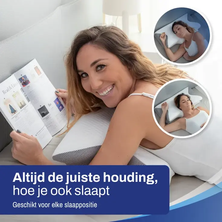 Vlinderkussen  Hoofdkussen Traagschuim Anti Snurk