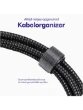 Flex 3.5mm Jack Aux Audio Kabel 1M Zwart