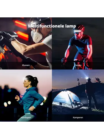 Hoofdlamp met vijf lichtmodi - sensor