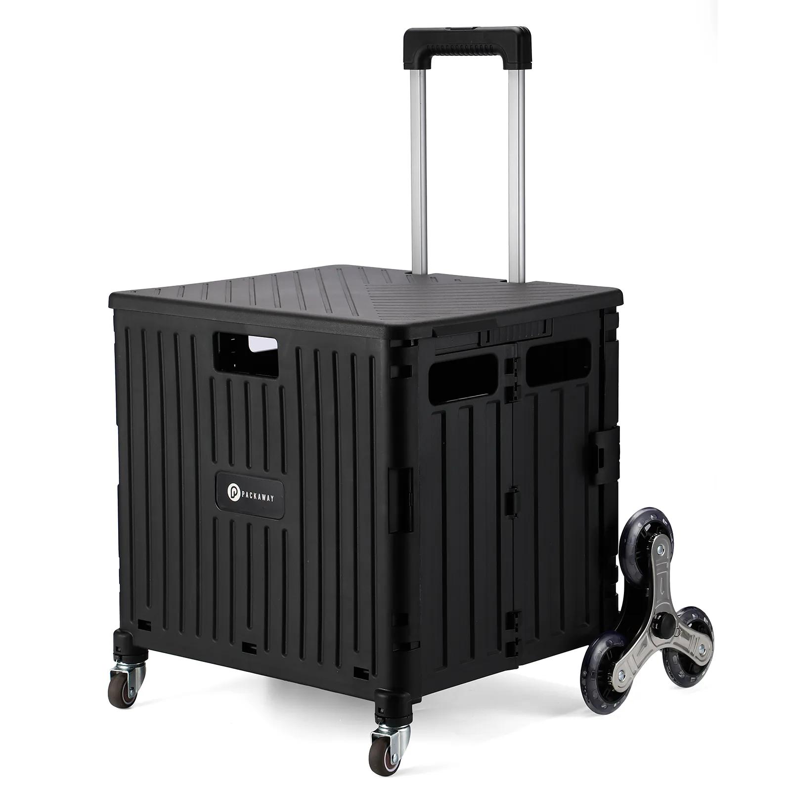 Packaway  Boodschappenkrat  Trapwielen  Zwart