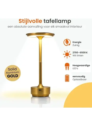 Horizon Tafellamp Oplaadbaar - 27cm - LED