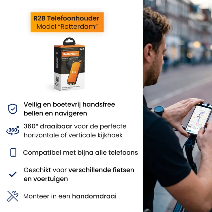Telefoonhouder Fiets met 360 Graden Rotatie