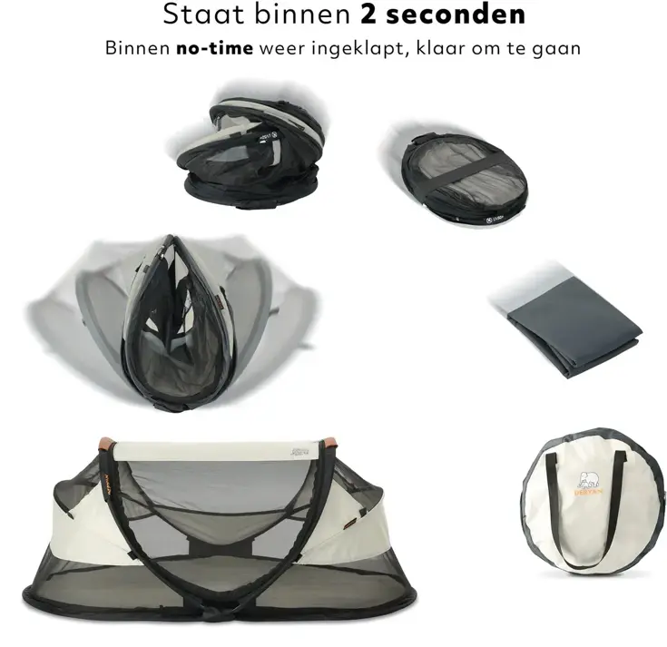 Baby luxe campingbedje - Zelfopblaasbare matras