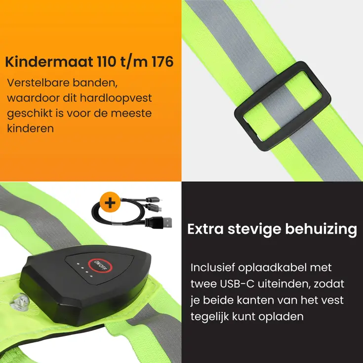 Hardloopvest met Verlichting voor Kinderen