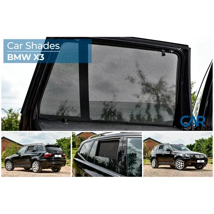 BMW X3 E83 2003-2010 - Zonneschermen achterportieren - Car Shades
