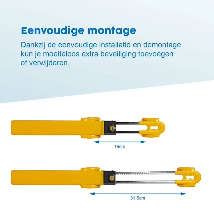 ProPlus Stuurslot - Verstelbaar 19 - 31,5cm