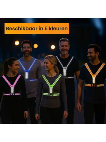 Hardloopvest met verlichting oplaadbaar