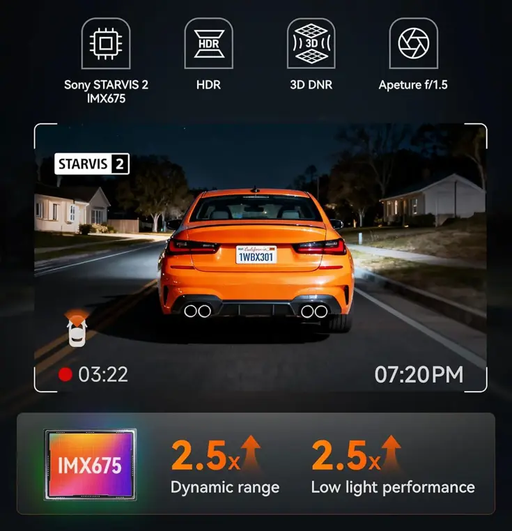 X3 Touch 2CH 2K Wifi GPS 64gb dashcam