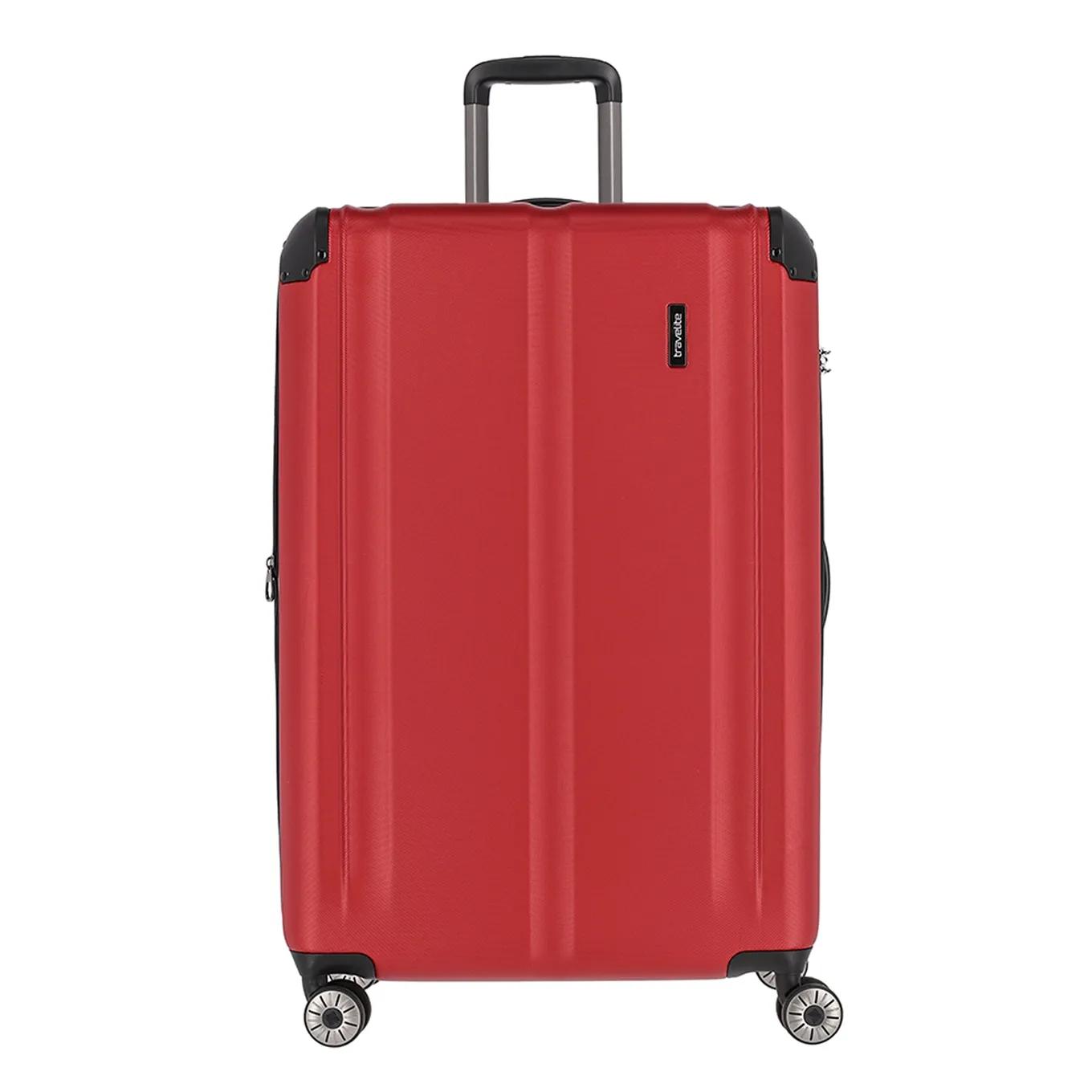 Travelite  4 wiel trolley l expandable Rood  Rood main product image