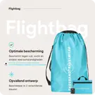 Flightbag vliegtuighoes TSA slot 60–90L – Li Blauw