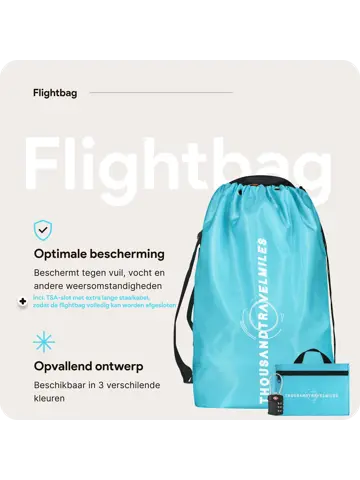 Flightbag vliegtuighoes TSA slot 60–90L – Li Blauw