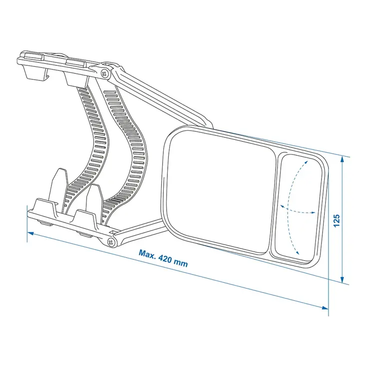 ProPlus Caravanspiegel Duo - Zwart