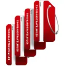 Aluminium Bagagelabel – 4 stuks – Rood