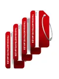 Aluminium kofferlabels – 4 stuks – Rood