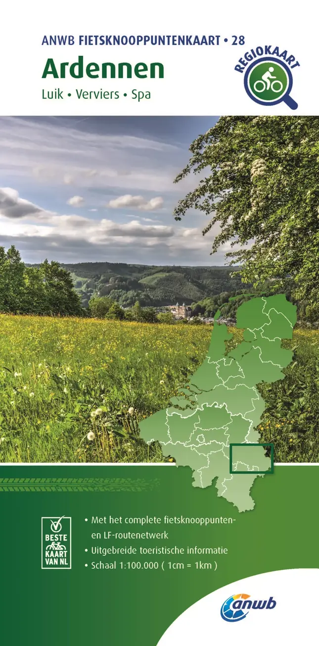ANWB Knooppuntenkaart 28 Ardennen