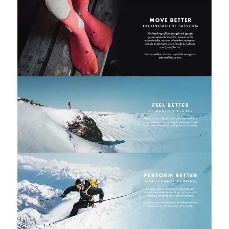 FALKE - SK2 Ski Kniekous /grijs - Heren