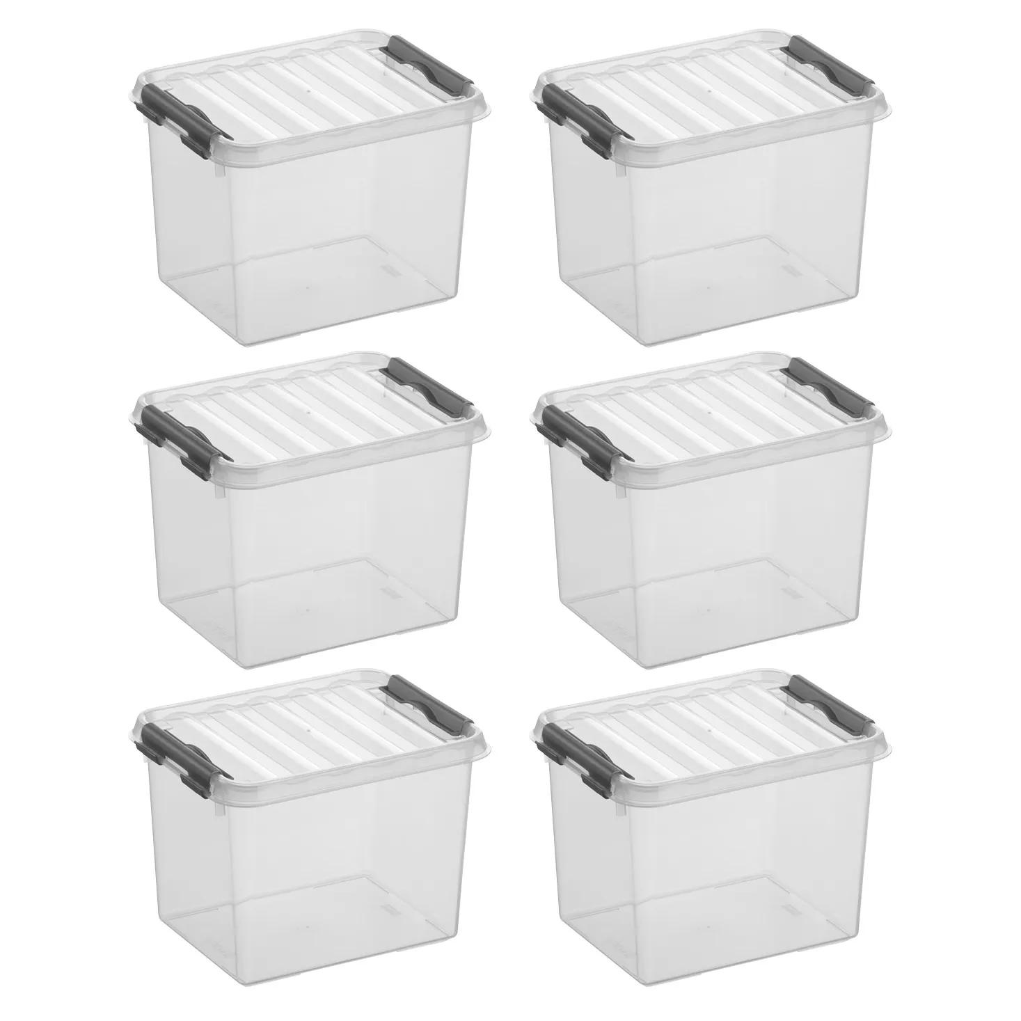 Sunware  Q-line  Opbergbox  3L  6-delig  Grijs
