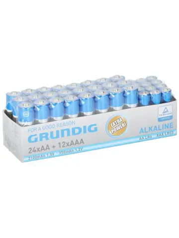Batterijen - 12x AAA + 24x AA