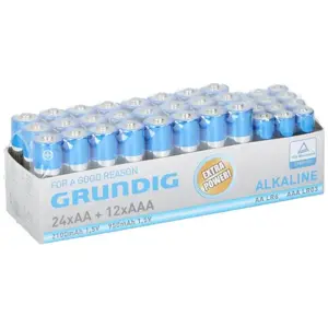 Grundig Batterijen - 12x AAA + 24x AA