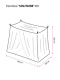 Deconet klamboe SOLITAIRE wit - L200xB100xH200cm