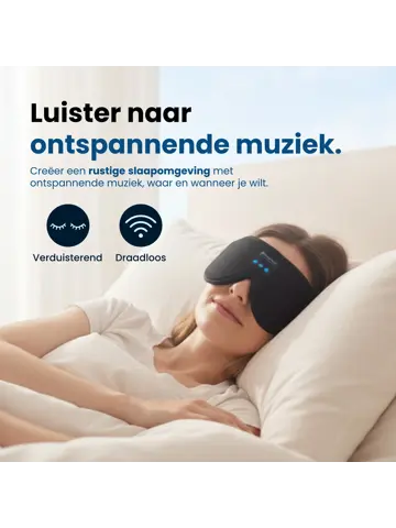 Slaapmasker Bluetooth - Zwart - PurelyGoods