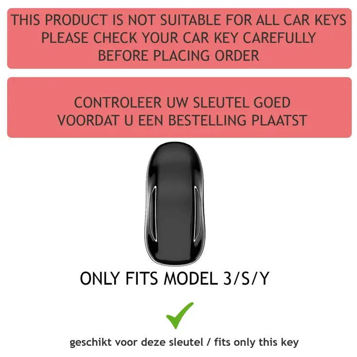 Metalen Sleutelhoesje voor Tesla Model 3-Y-S grijs