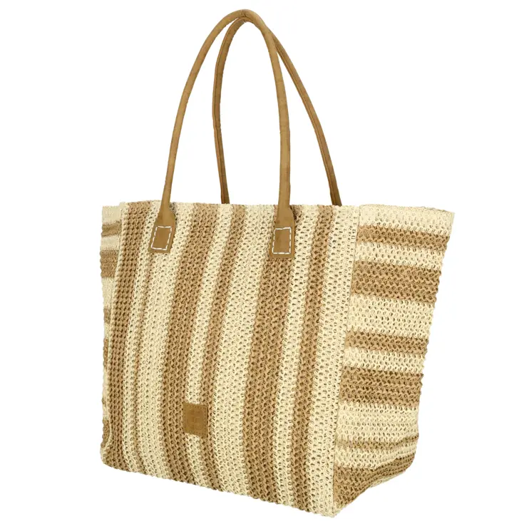 Capri - Strandtas met rits - Riet