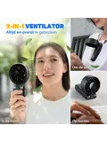 Handventilator PRO 3in1 - Oplaadbaar & Draagbaar