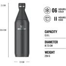 Stanley Thermosfles - Zwart 0.6L