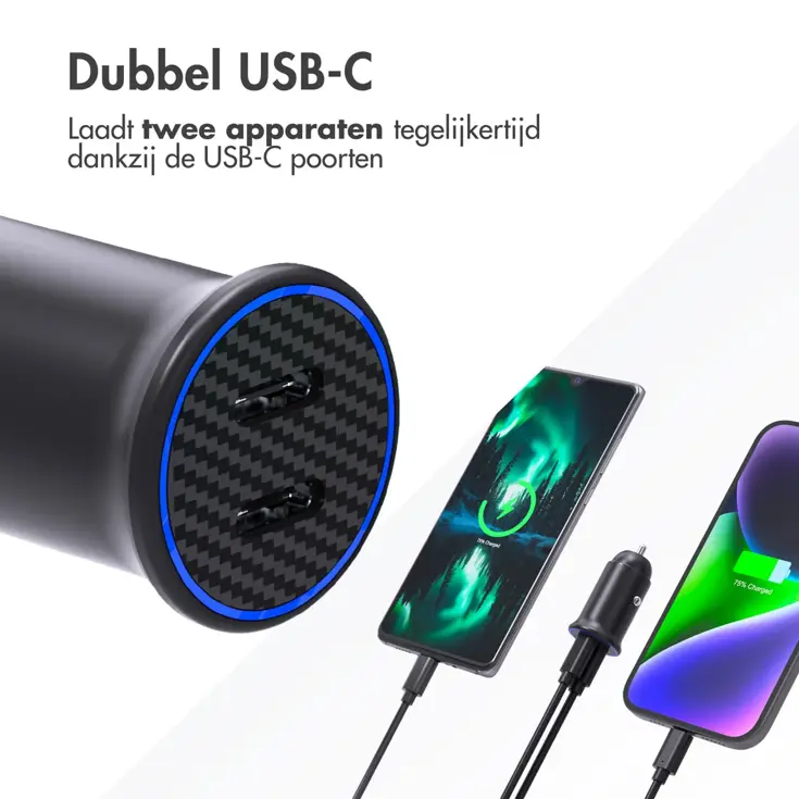 Autolader - 2x USB-C 30W