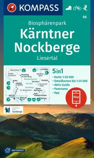 Wandelkaart WK66 Biosphärenpark Kärntner Nock