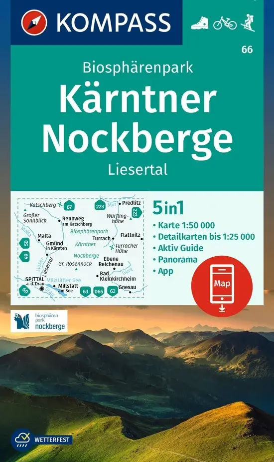 Kompass WK66 Biosphärenpark Kärntner Nockberg