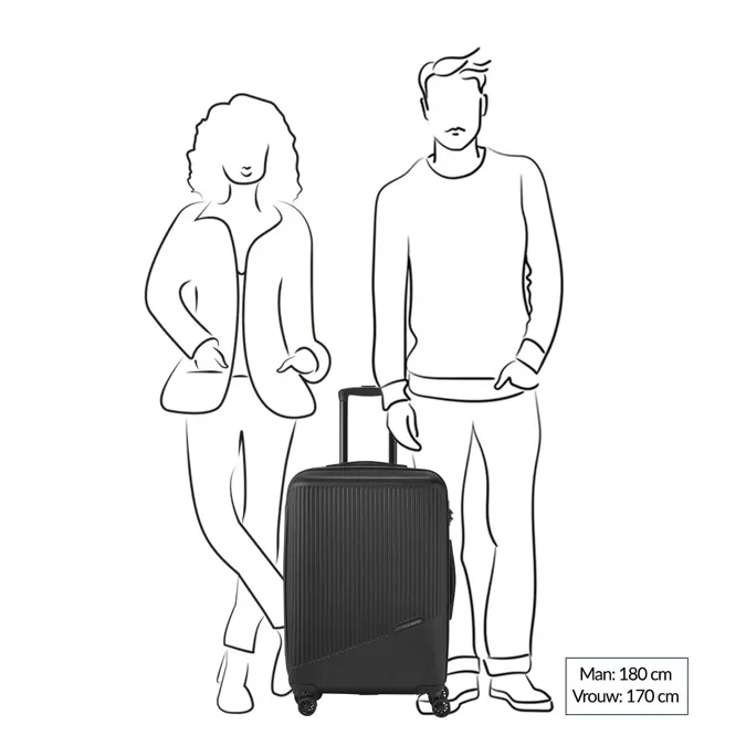Travelite Bali 4 Wiel Trolley M black |65 L