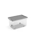 W Opbergbox L - 50L - transparant/grijs