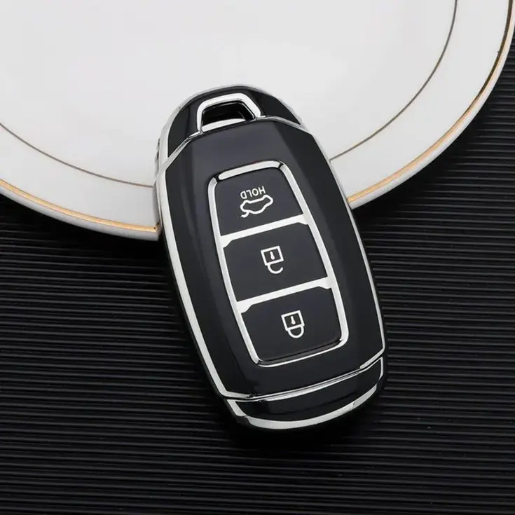 TPU Sleutelhoesje voor Hyundai zwart D3