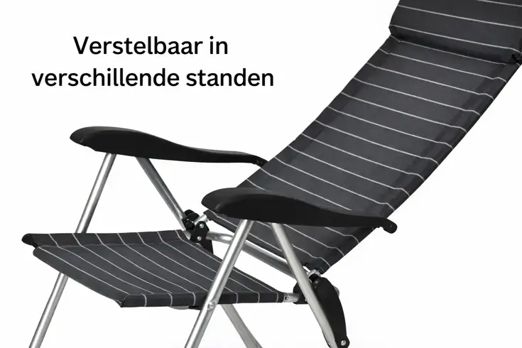 Campingstoel set 4 - inklapbaar grijs