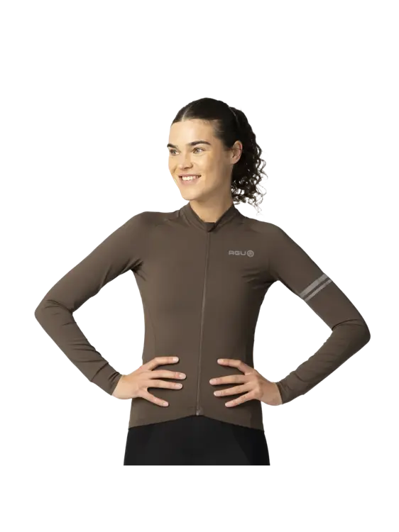 Solid Fietsshirt Lange Mouwen Performance  Dames