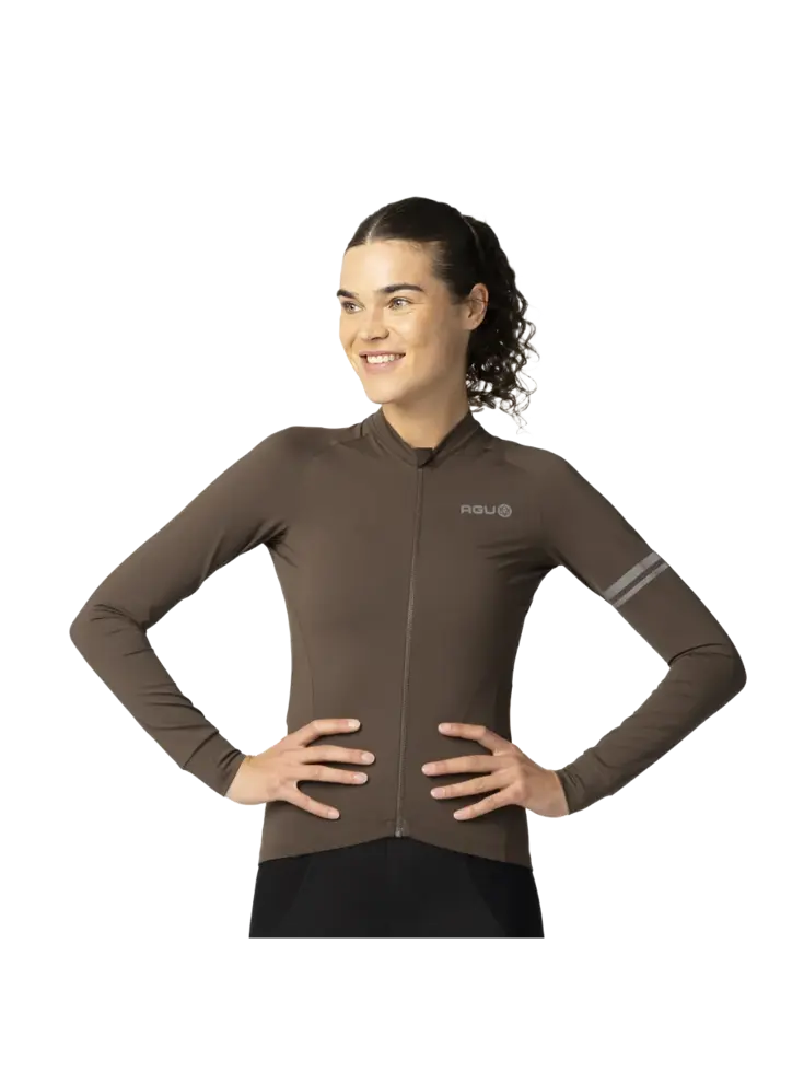 Solid Fietsshirt Lange Mouwen Performance  Dames